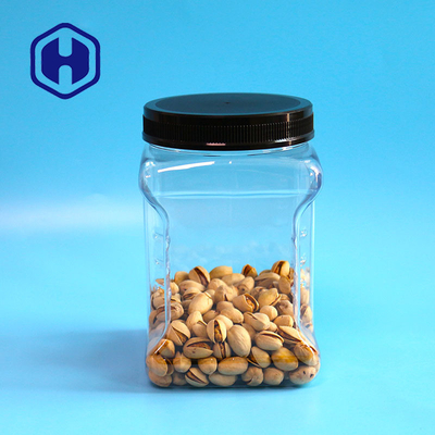 64oz Canning Square Wide Mouth Plastic Jars PET Grip Container