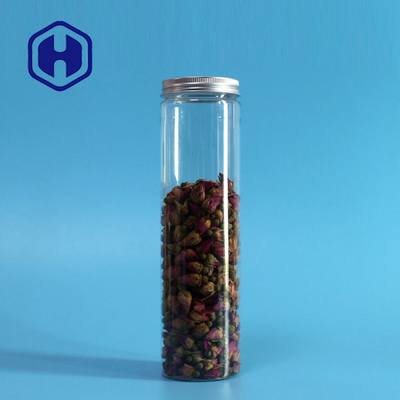 420ml Round Leak Proof Plastic Jar Long Bars Biscuits Packaging With Aluminum Lid