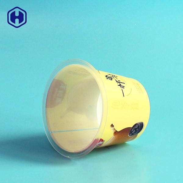 Fruit Juice IML Cup Foil Top Liquid Leak Proof Colorful Empty Yogurt Cup