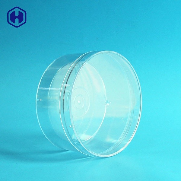 Empty Round Food Grade Plastic Containers Mix Biscuits Cookies Packaging