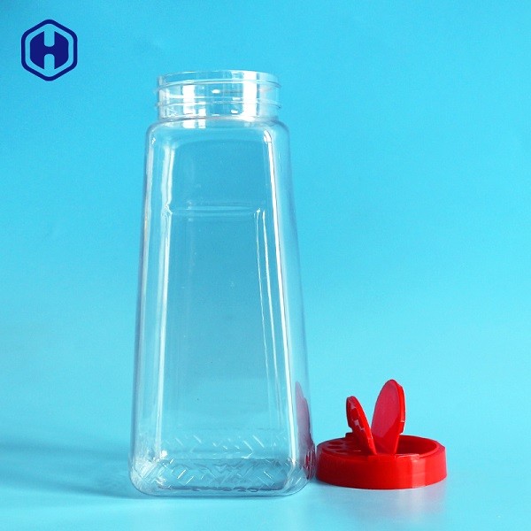 Large Capacity PET Spice Jars Recyclable Eco Friendly SGS FDA Certificated